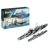 KIT PARA MONTAR REVELL GIFT SET PACIFIC WARRIORS USS FLETCHER & USS INDIANAPOLIS 1/700 209 PEÇAS COMPLETO COM TINTAS COLA E PINCEL REV 05644